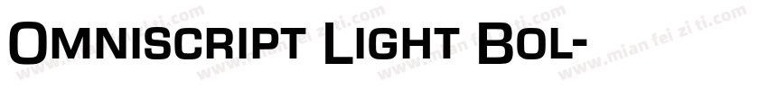 Omniscript Light Bol字体转换